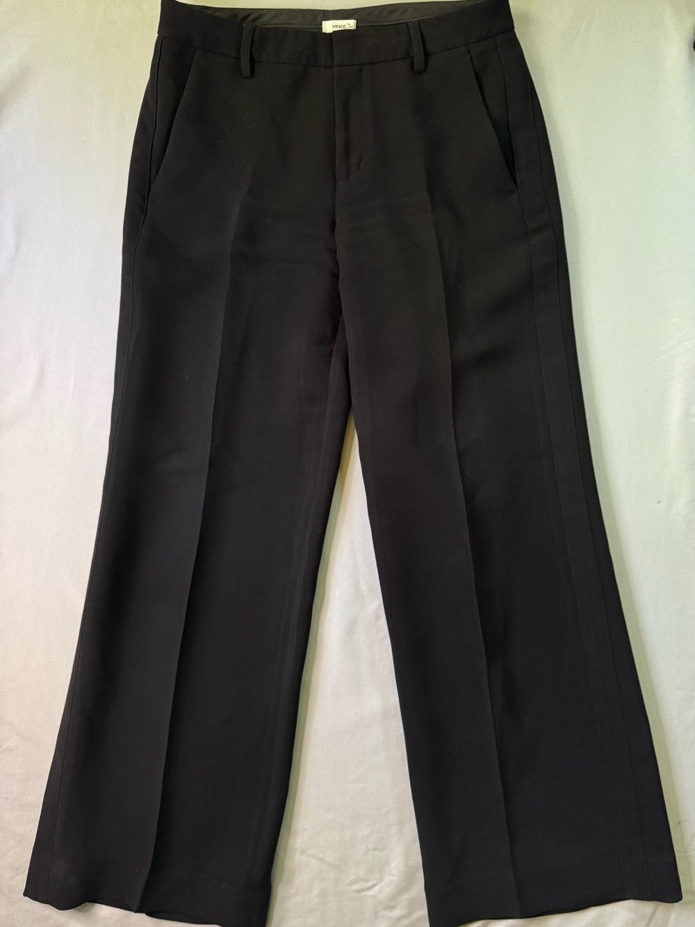 Vince. Women’s Wide Leg Black Dress Pants Trousers. Sz 4 w/Front Crease.